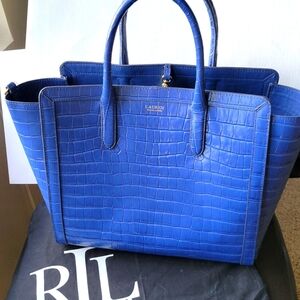 Ralph Lauren Tyler Tote  crocodile-embossed leather